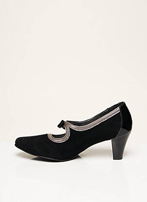 Pantofi cu toc toc pătrat toc de 7 la 9 cm negru OMBELLE femeie