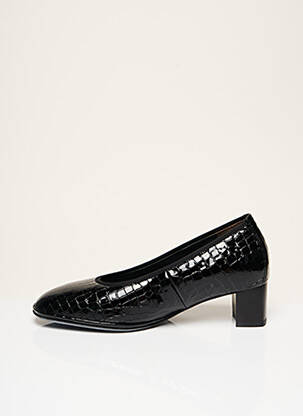 Pantofi cu toc material neted toc de 4 la 6 cm negru SEMLER femme