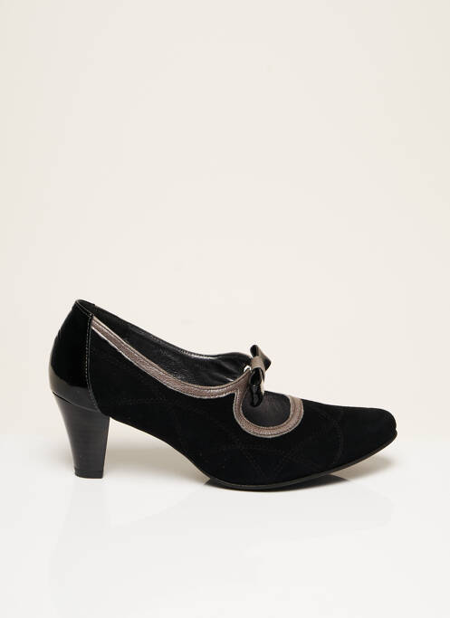 Pantofi cu toc toc pătrat toc de 7 la 9 cm negru OMBELLE femme
