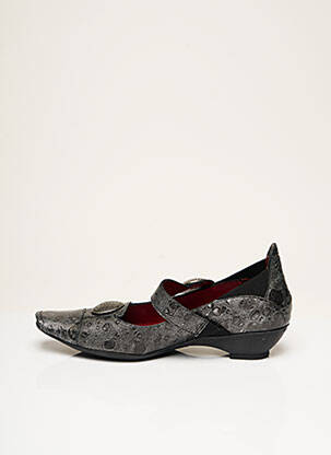 Pantofi cu toc cubanez toc de 4 la 6 cm gri TRINITY femeie