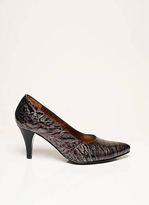 Pantofi cu toc material neted toc de 7 la 9 cm gri J.METAYER femeie