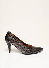 Pantofi cu toc material neted toc de 7 la 9 cm gri J.METAYER femeie