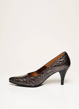 Pantofi cu toc material neted toc de 7 la 9 cm gri J.METAYER femeie