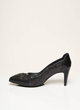 Pantofi cu toc țesătură satinată toc de 4 la 6 cm negru J.METAYER femeie