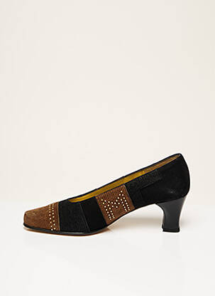 Pantofi cu toc cubanez toc plat până la 3 cm negru J.METAYER femeie
