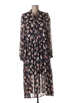 Rochie scurtă croială fluidă mâneci lungi negru IMPERIAL femeie