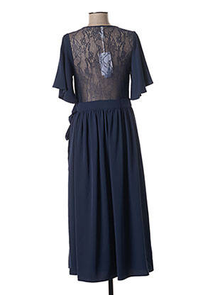 Rochie lungă mâneci scurte mâneci scurte albastru IMPERIAL femeie