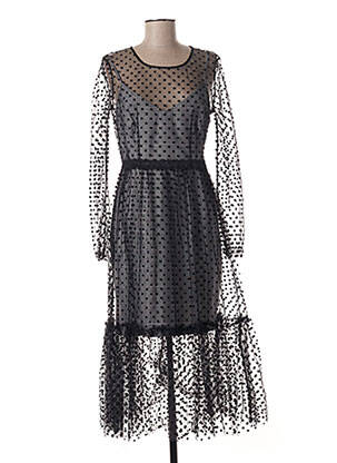 Rochie lungă mâneci lungi mâneci lungi negru IMPERIAL femeie