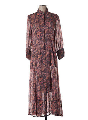 Rochie lungă mâneci lungi mâneci lungi maro IRO femeie