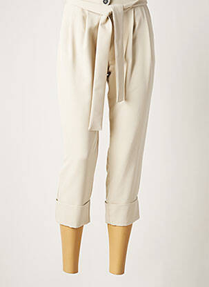 Pantalon trei sferturi bej PLEASE femeie