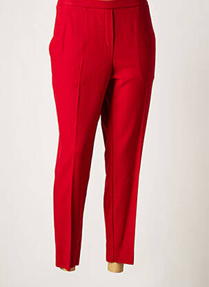 Pantalon drept talie elastică mărime normală roșu ATTIC AND BARN femeie