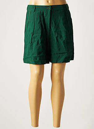 Șort finisaj rever talie înaltă verde DAY OFF femeie