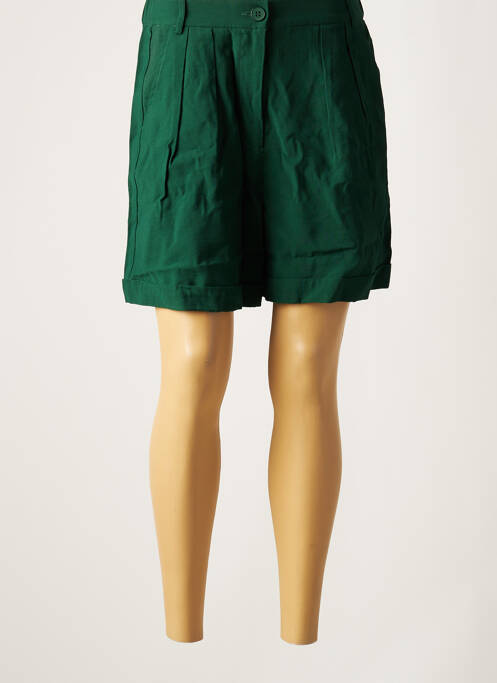Șort finisaj rever talie înaltă verde DAY OFF femme
