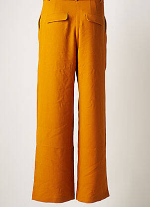 Pantalon larg galben SAMSOE & SAMSOE femeie