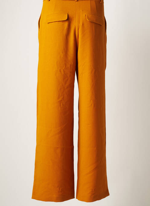 Pantalon larg galben SAMSOE & SAMSOE femeie