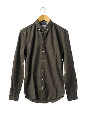 Cămașă cu mâneci lungi verde MINIMUM bărbat