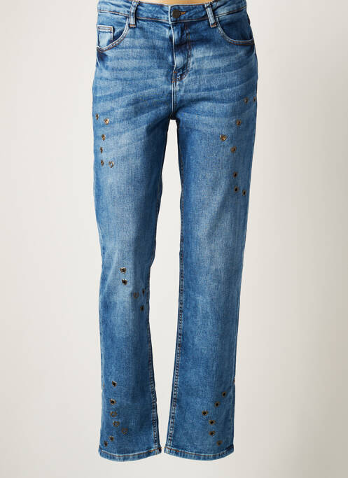 Blugi cu croială dreaptă efect uzat decolorat mărime normală albastru NOISY MAY femme