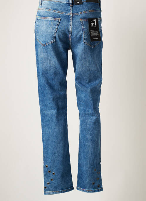 Blugi cu croială dreaptă efect uzat decolorat mărime normală albastru NOISY MAY femme