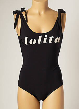 Costum de baie dintr-o singură piesă efect material satinat negru LOVE STORIES femeie