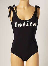 Costum de baie dintr-o singură piesă efect material satinat negru LOVE STORIES femeie