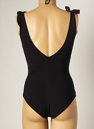 Costum de baie dintr-o singură piesă efect material satinat negru LOVE STORIES femeie