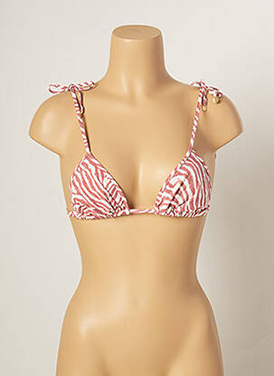 Sutien de costum de baie închidere cu legături de legat top triunghiuri alb LOVE STORIES femeie
