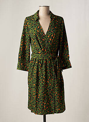 Rochie midi mâneci lungi mâneci lungi verde DAY OFF femeie