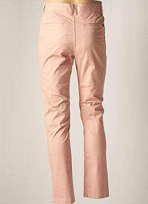 Pantalon slim țesătură poplin roz SUIT bărbat