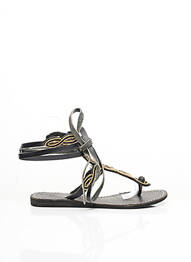 Șlapi toc plat până la 3 cm negru LAIDBACK LONDON femme