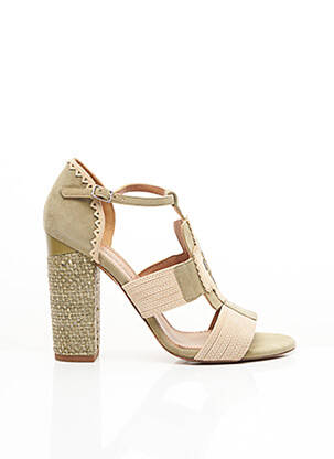Espadrile vârf rotund toc înalt de 10cm și mai mult verde PURA LOPEZ femeie