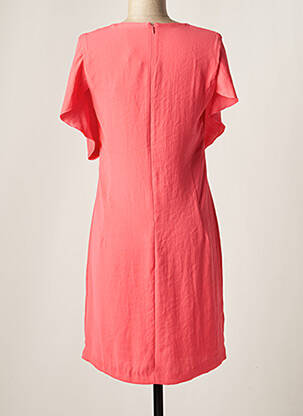 Rochie scurtă croială fluidă mâneci scurte roz ONE STEP femeie