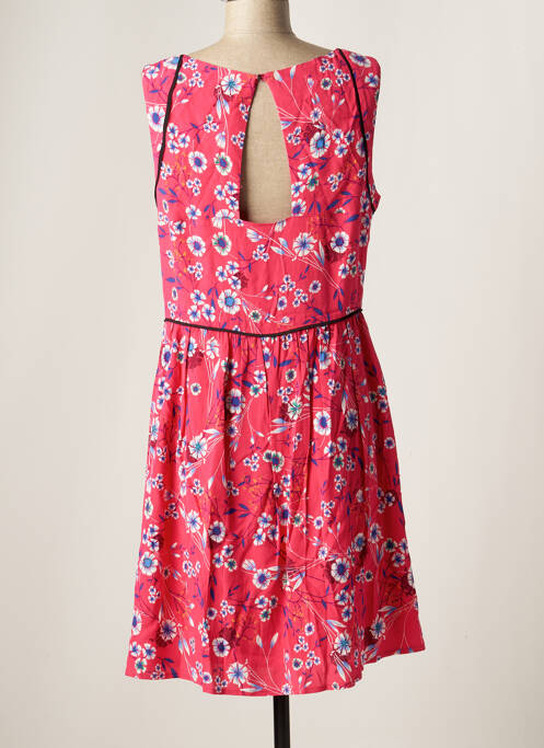 Rochie midi imprimeu floral mâneci scurte roz I.CODE (By IKKS) femme