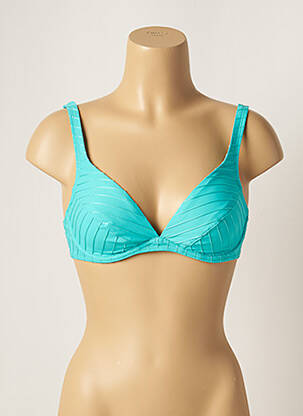 Sutien de costum de baie bretele elastice reglabile albastru LOU femeie