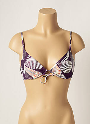 Sutien de costum de baie bretele elastice reglabile violet LOU femeie