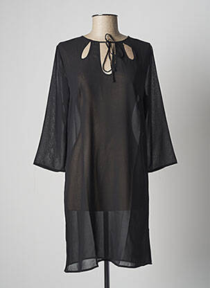 Rochie de plajă închidere cu legături de legat negru SIMONE PERELE femeie