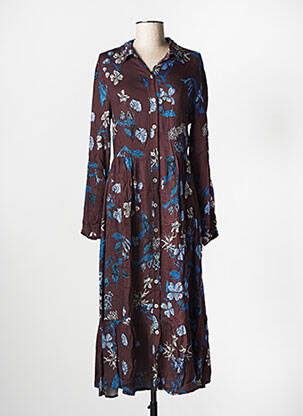 Rochie lungă mâneci lungi mâneci lungi maro LA FEE MARABOUTEE femme