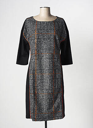 Rochie midi mâneci 3/4 mâneci 3/4 gri LA FEE MARABOUTEE femeie