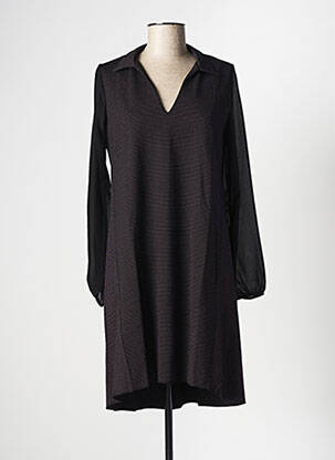 Rochie midi imprimeu fantezie mâneci lungi negru LA FEE MARABOUTEE femeie