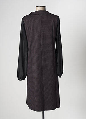 Rochie midi imprimeu fantezie mâneci lungi negru LA FEE MARABOUTEE femeie
