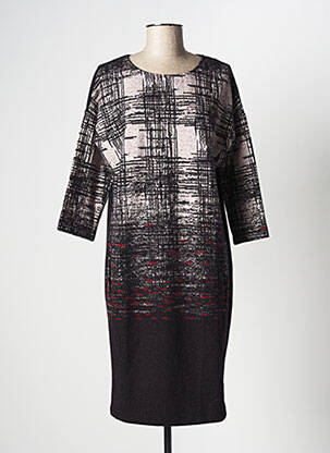 Rochie midi mâneci 3/4 mâneci 3/4 negru LA FEE MARABOUTEE femeie