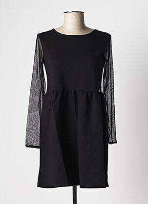 Rochie scurtă mâneci lungi mâneci lungi negru IKKS femeie