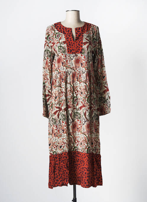 Rochie midi maro LA FEE MARABOUTEE femeie