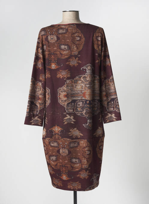 Rochie midi maro LA FEE MARABOUTEE femeie