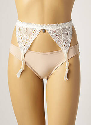 Corset/jartieră bretele elastice reglabile alb IMPLICITE femme