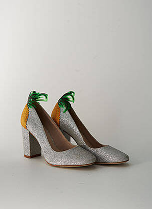 Pantofi cu toc gri APOLOGIE femeie