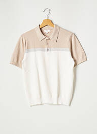 Pulover elasticitate mâneci scurte bej REISS homme