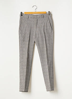 Pantalon slim închidere cu fermoar sub clapetă cu cârlig mărime normală gri TOPMAN bărbat