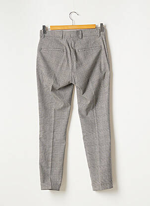 Pantalon slim închidere cu fermoar sub clapetă cu cârlig mărime normală gri TOPMAN bărbat