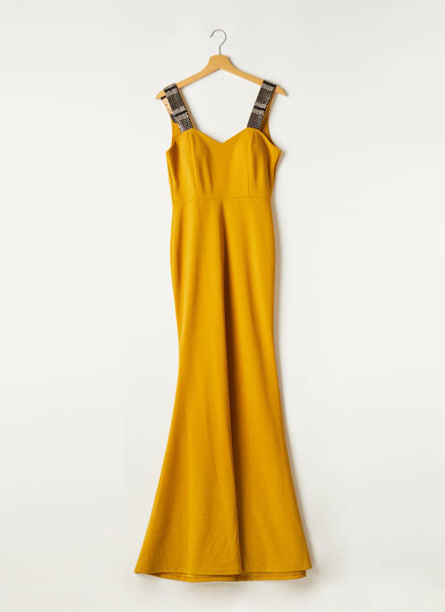 Rochie lungă galben SANS MARQUE femeie