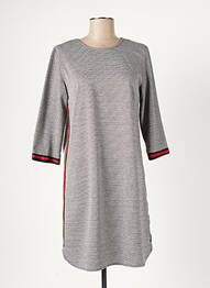 Rochie scurtă mâneci 3/4 mâneci 3/4 gri C'EST BEAU LA VIE femeie